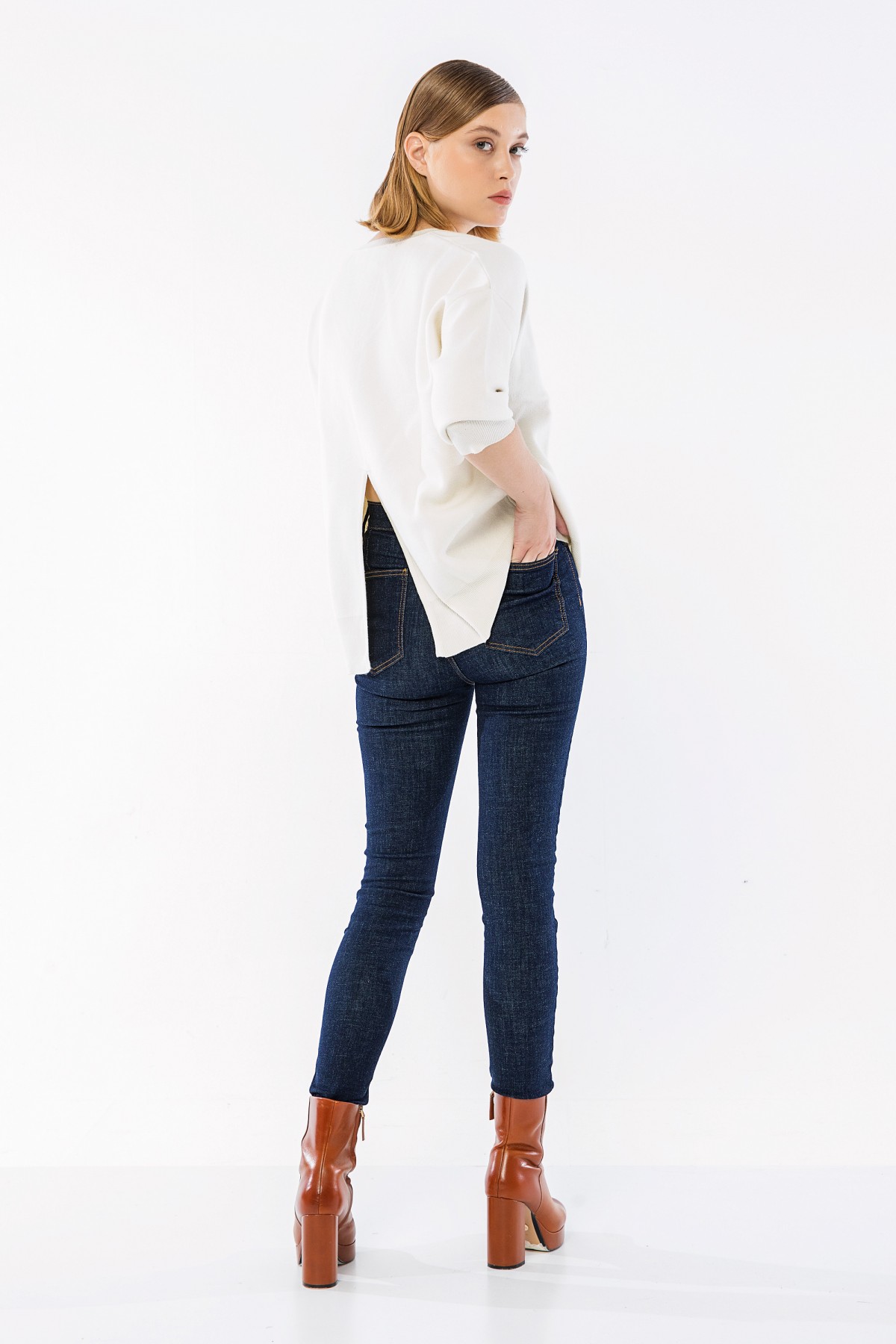 Skinny Denim Pantolon Indigo