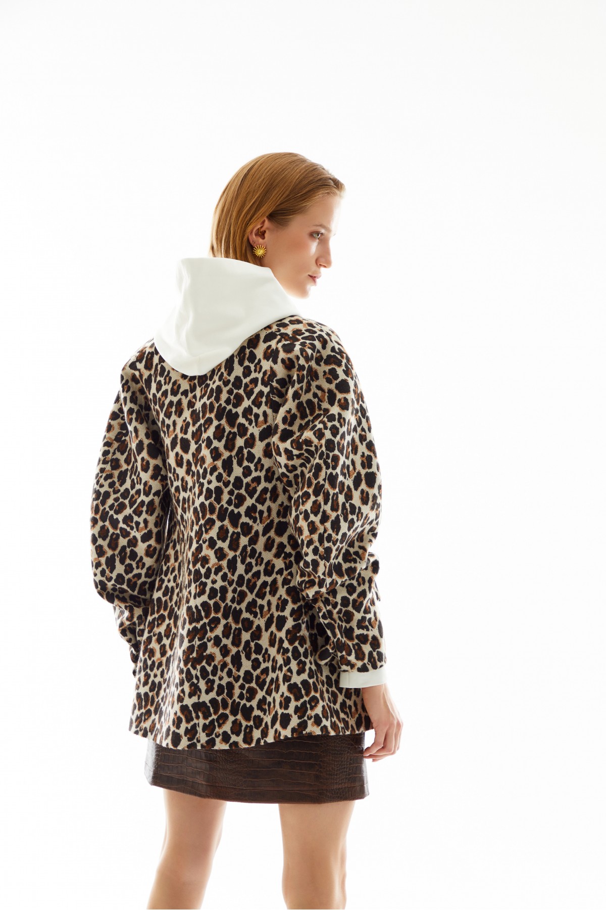 Leopar Desen Geniş Kol Kaban Leopar Leopar Desen Geniş Kol Kaban Leopar