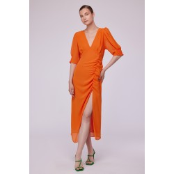 Kolu Gipeli Uzun Elbise Orange