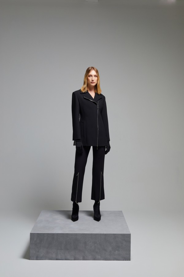 Fermuarlı Klasik Pantolon Siyah