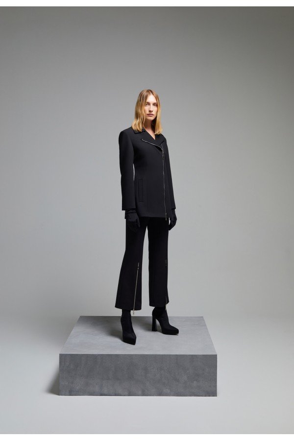 Fermuarlı Klasik Pantolon Siyah