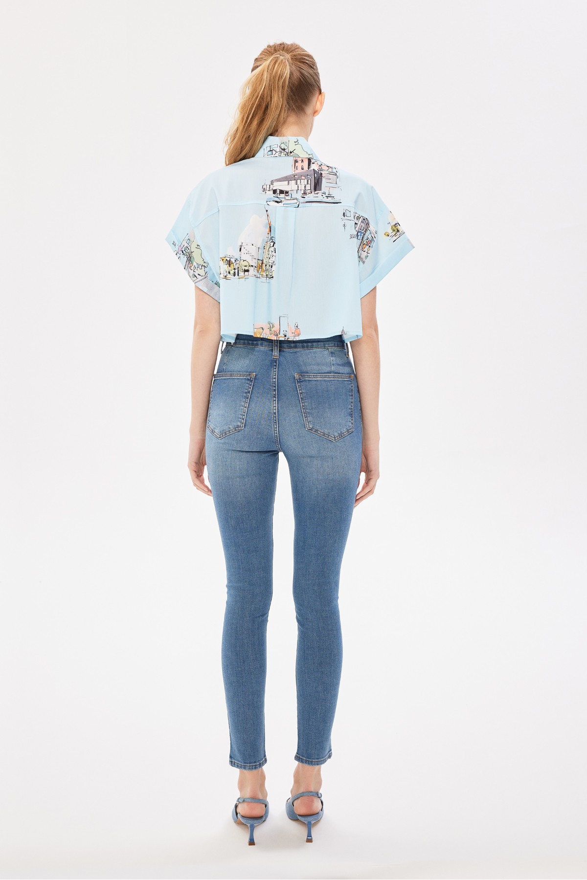 Skinny Denim Pantolon Mavi