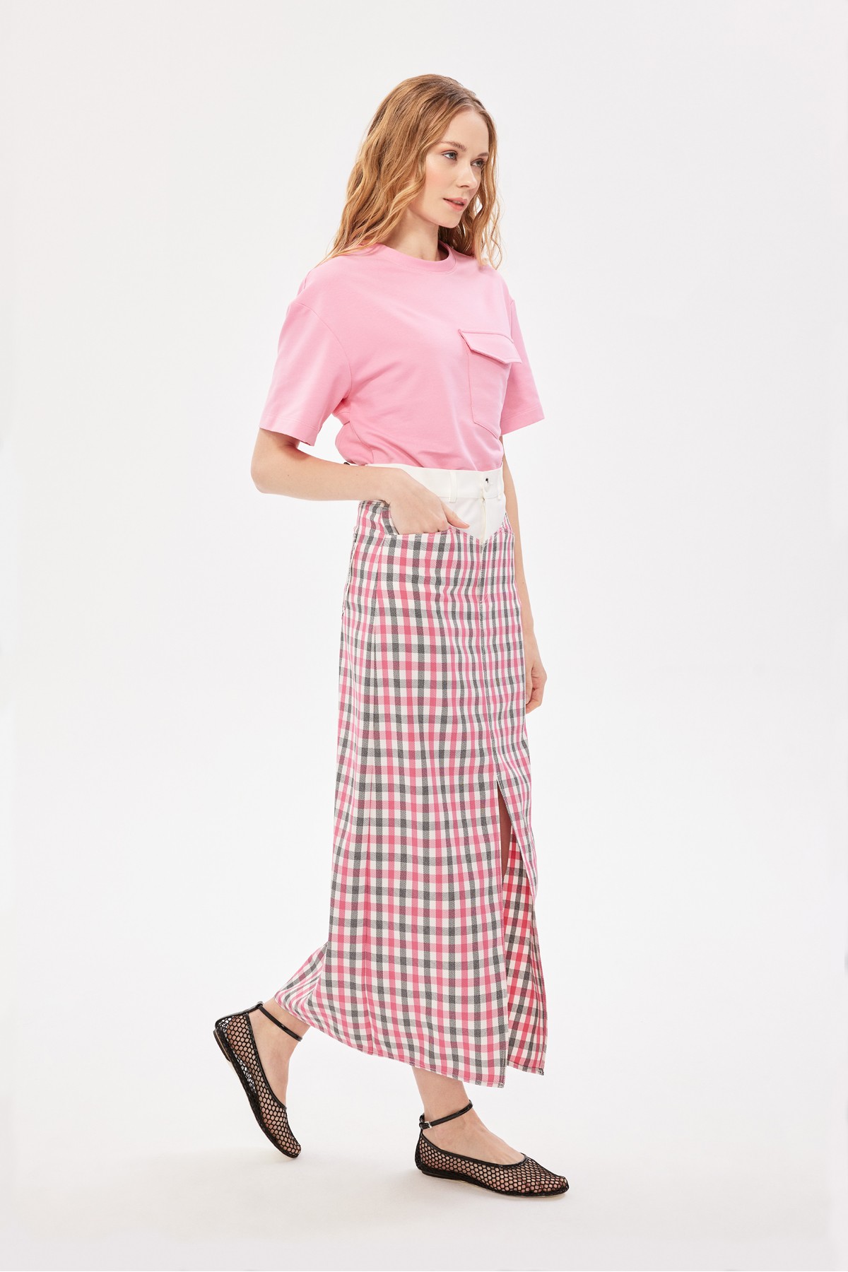 Ekose Kalem Etek Pembe