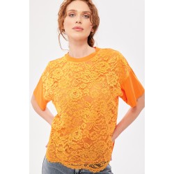 Dantel T-Shirt Orange