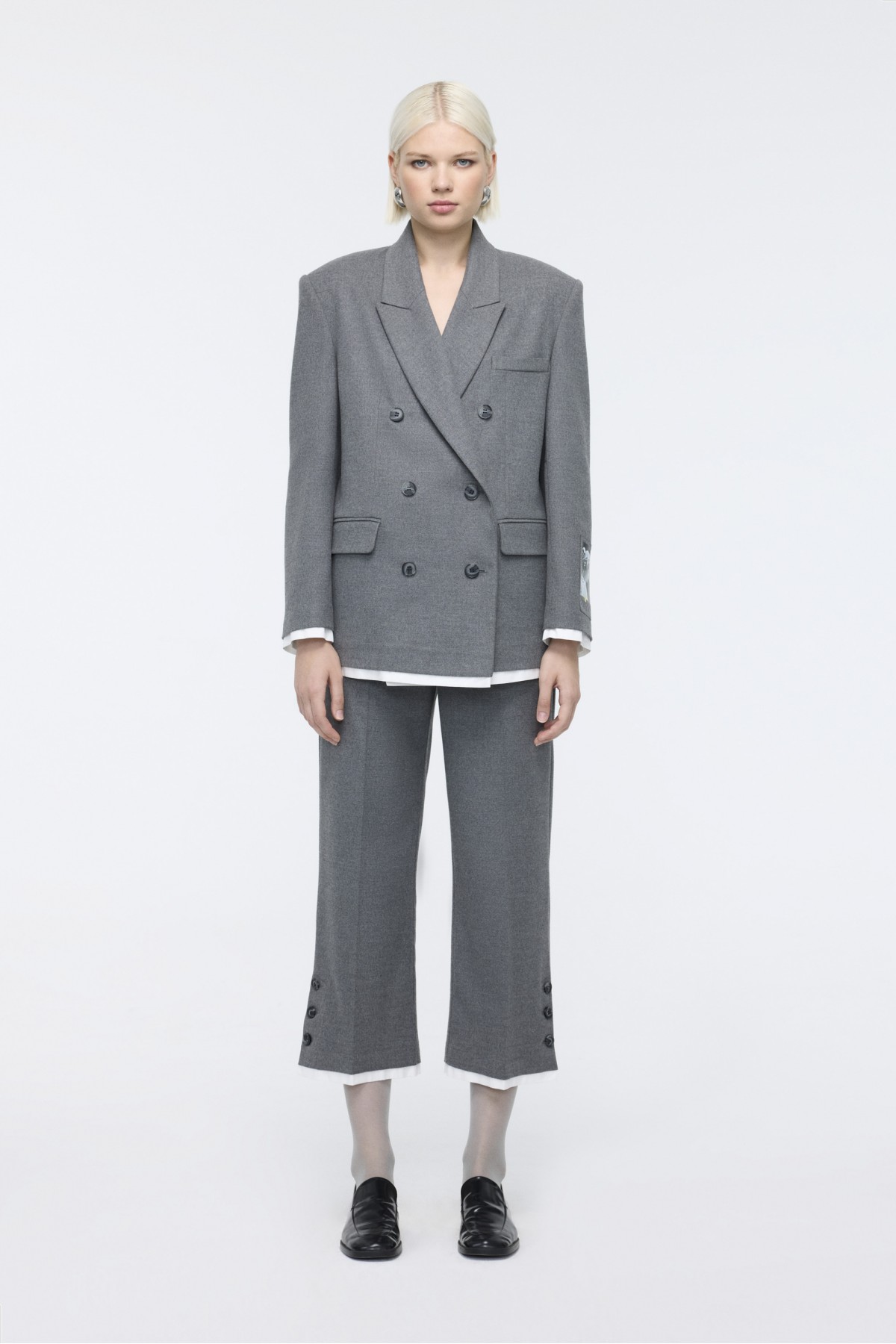 Oversize Blazer Ceket Gri