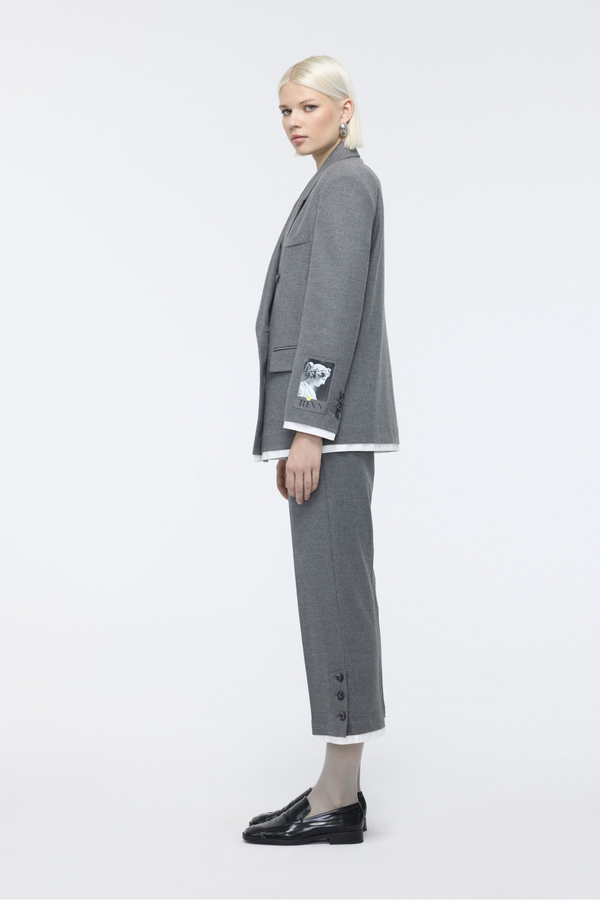Oversize Blazer Ceket Gri