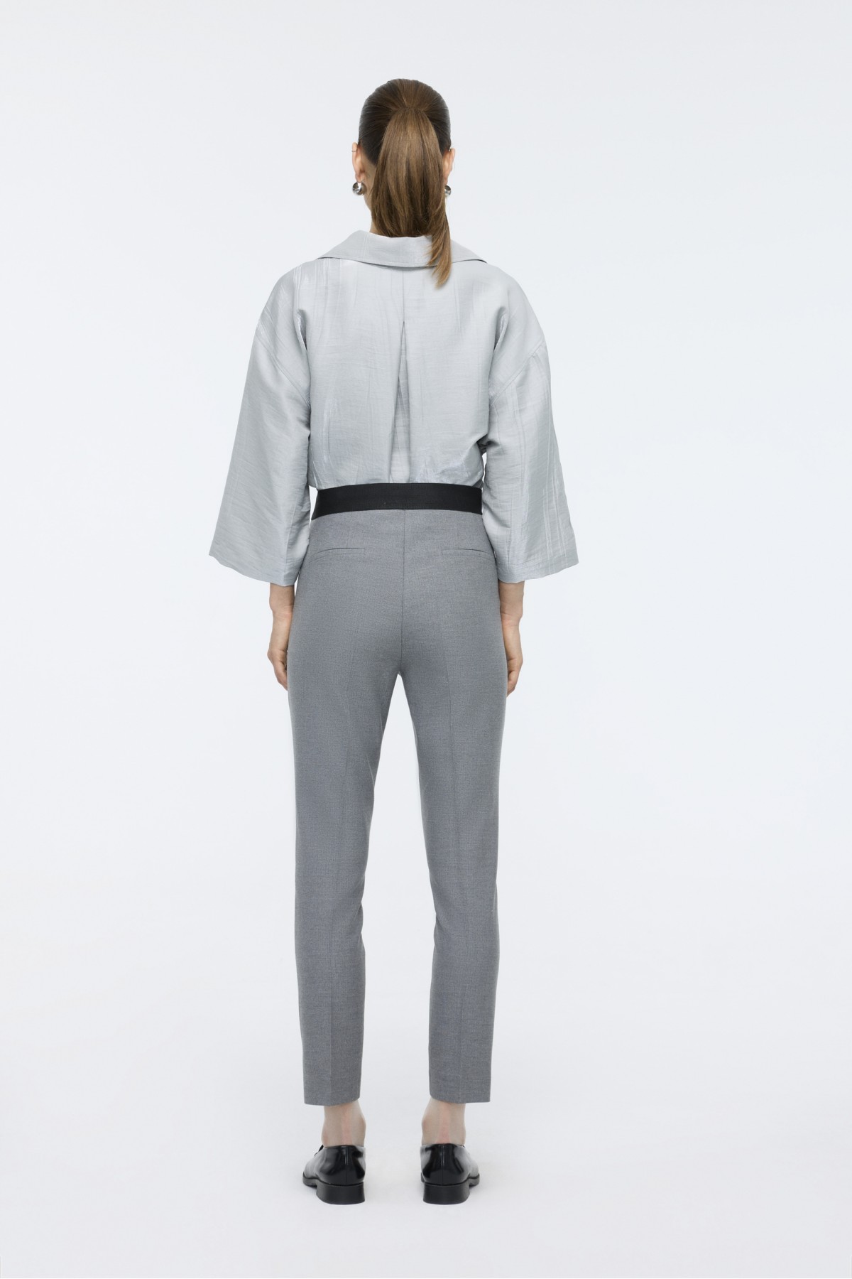 Slim Fit Pantolon Gri