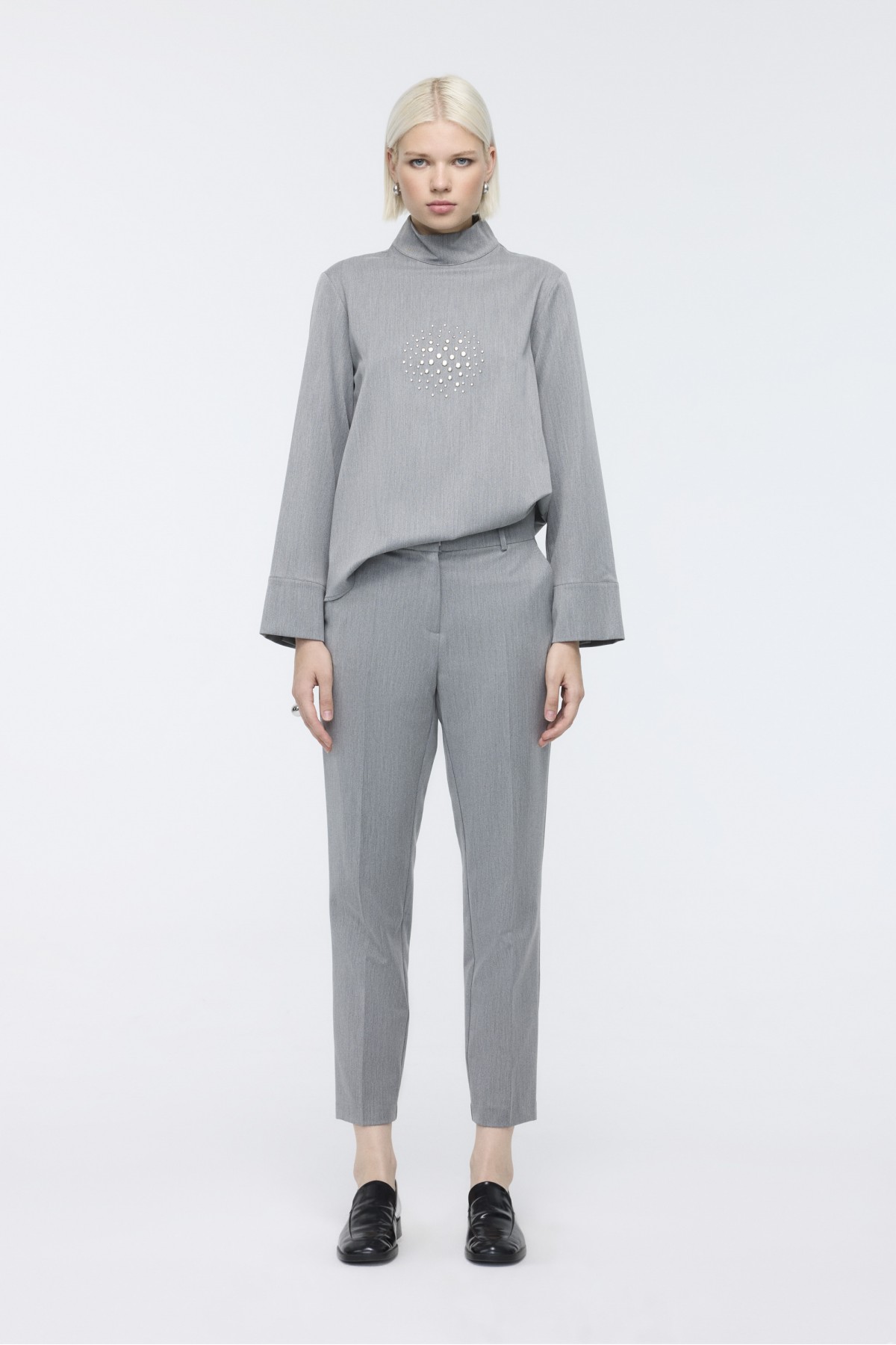 Slim Fit Pantolon Gri
