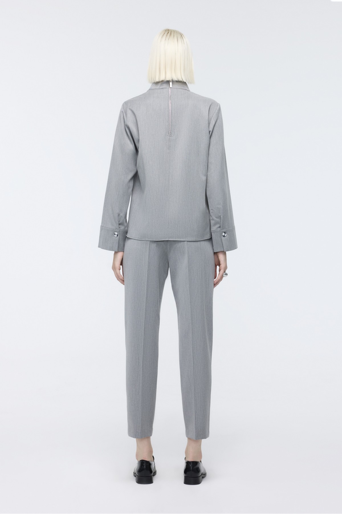 Slim Fit Pantolon Gri
