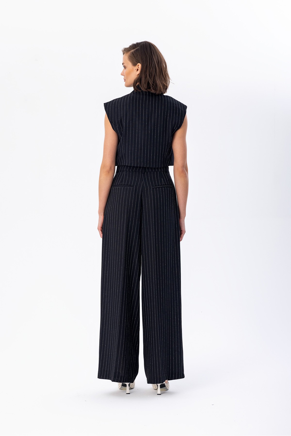 Mono Kapama Crop Ceket Siyah