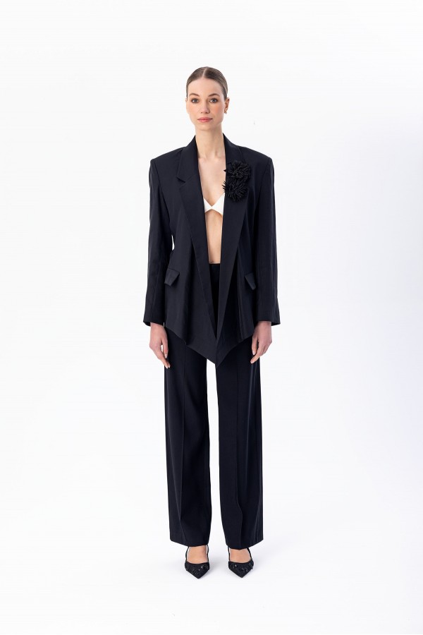 Asimetrik Blazer Siyah