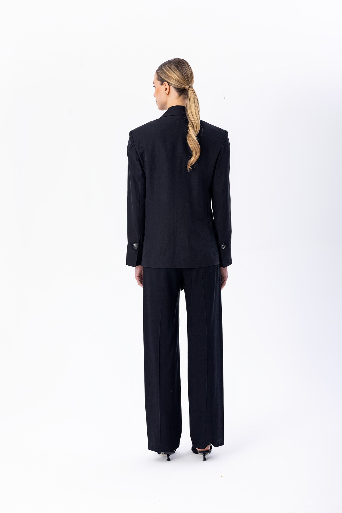 Asimetrik Blazer Siyah