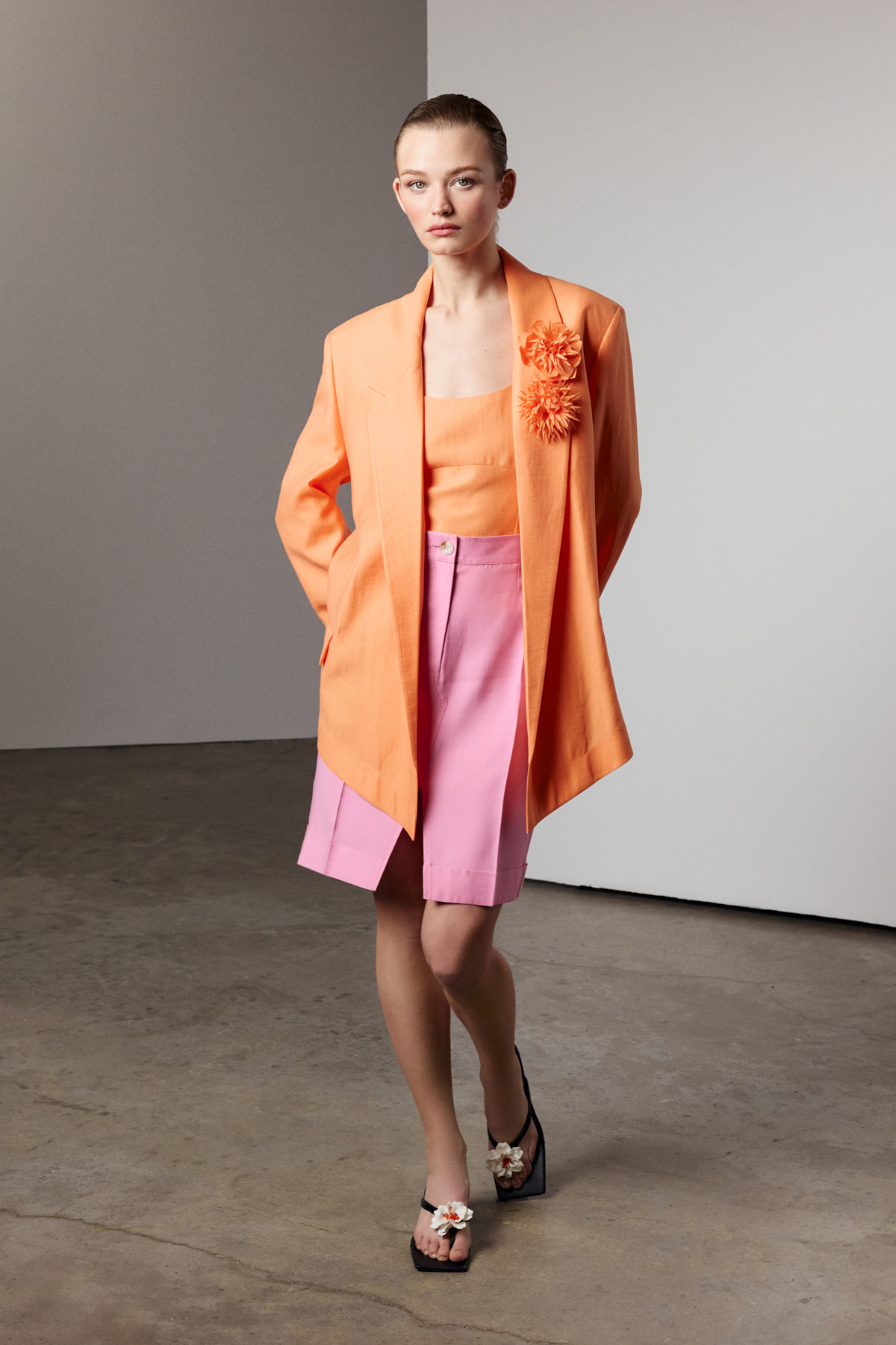 Asimetrik Blazer Orange