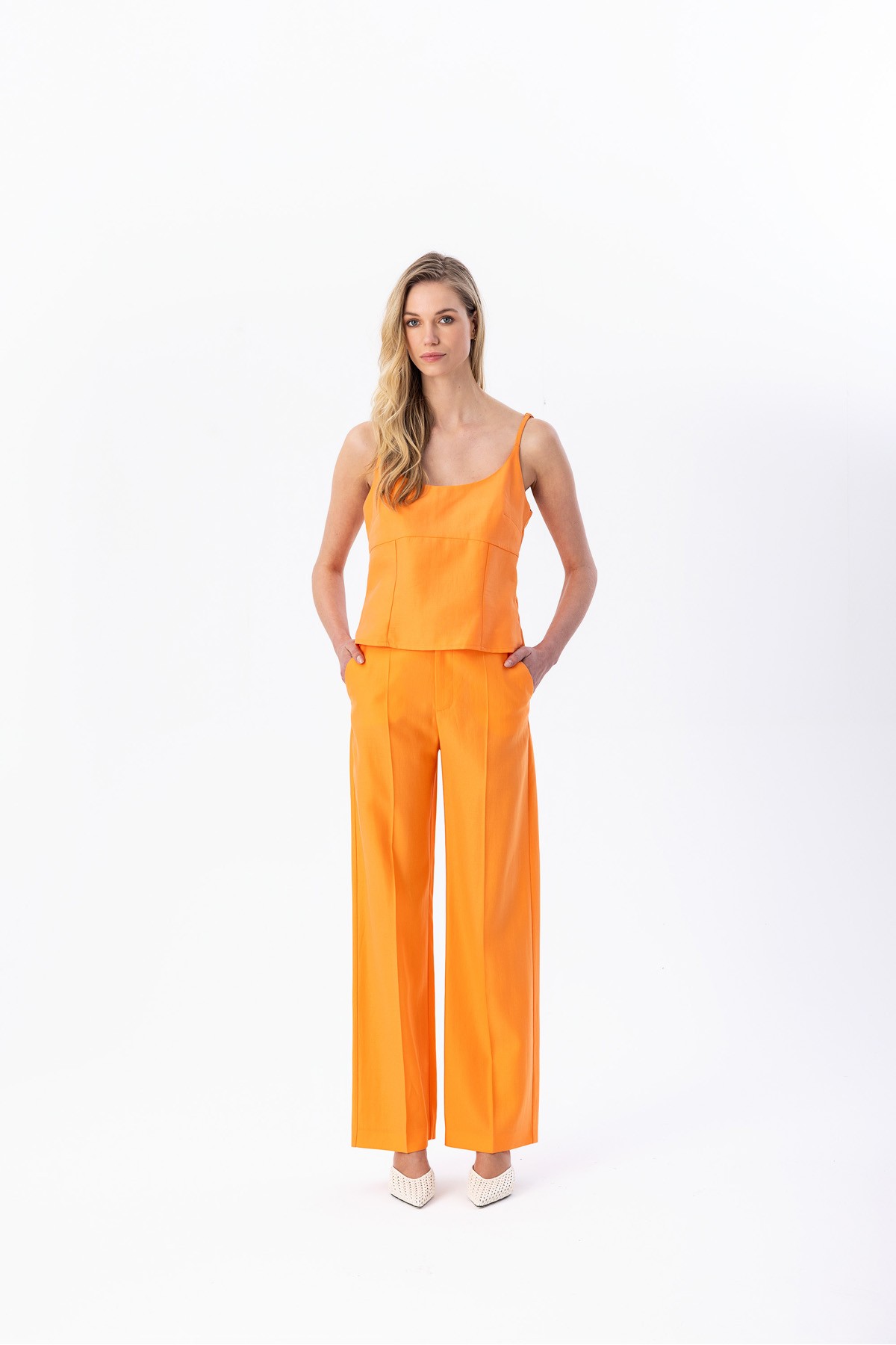 Düz Paça Pantolon Orange Düz Paça Pantolon Orange