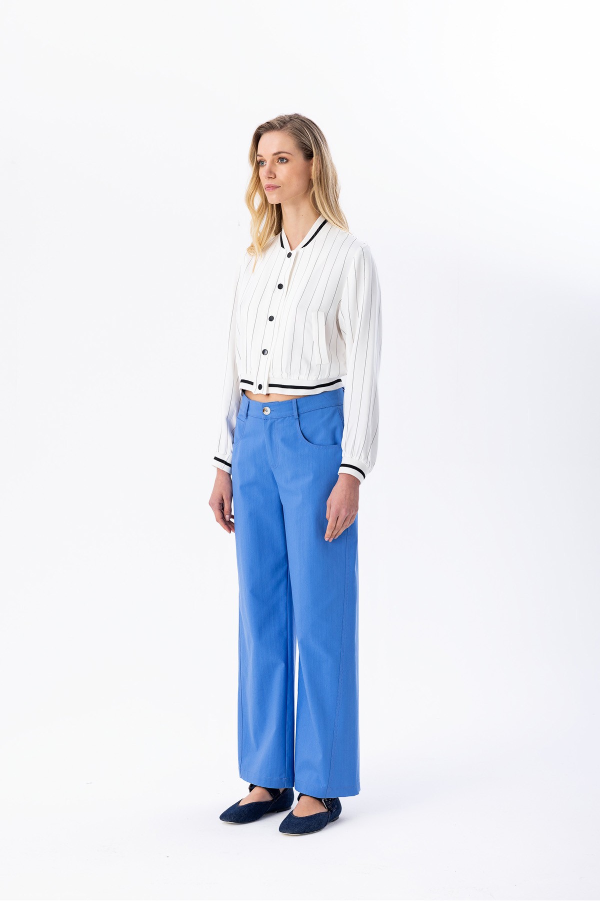Flare Pantolon Mavi̇