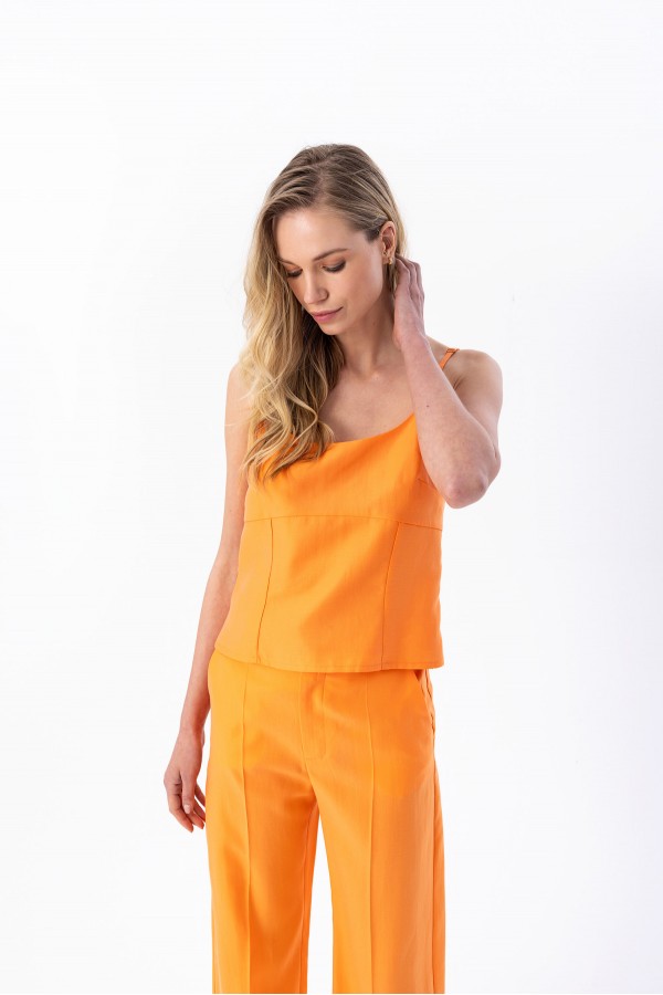 Askılı Dantel Bluz Orange Askılı Dantel Bluz Orange