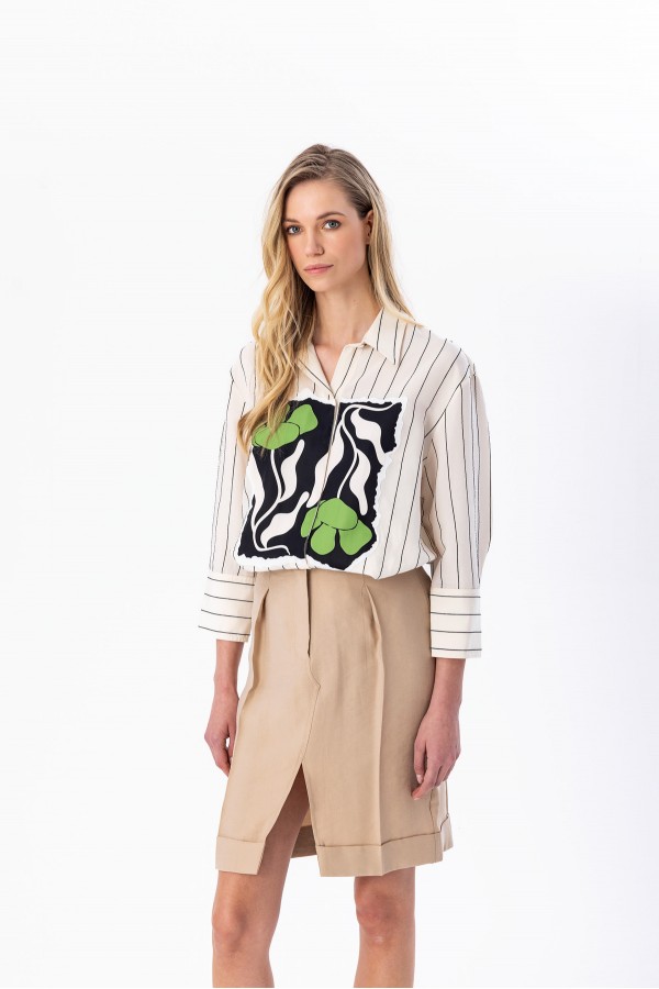 Çizgili Gömlek Siyah Çizgili Gömlek Siyah