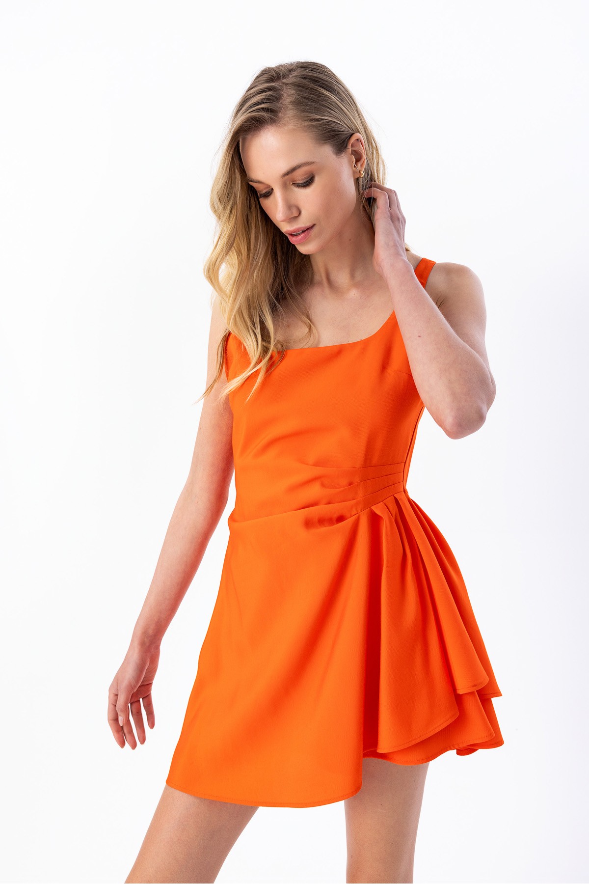 Askılı Mini Elbise Coral