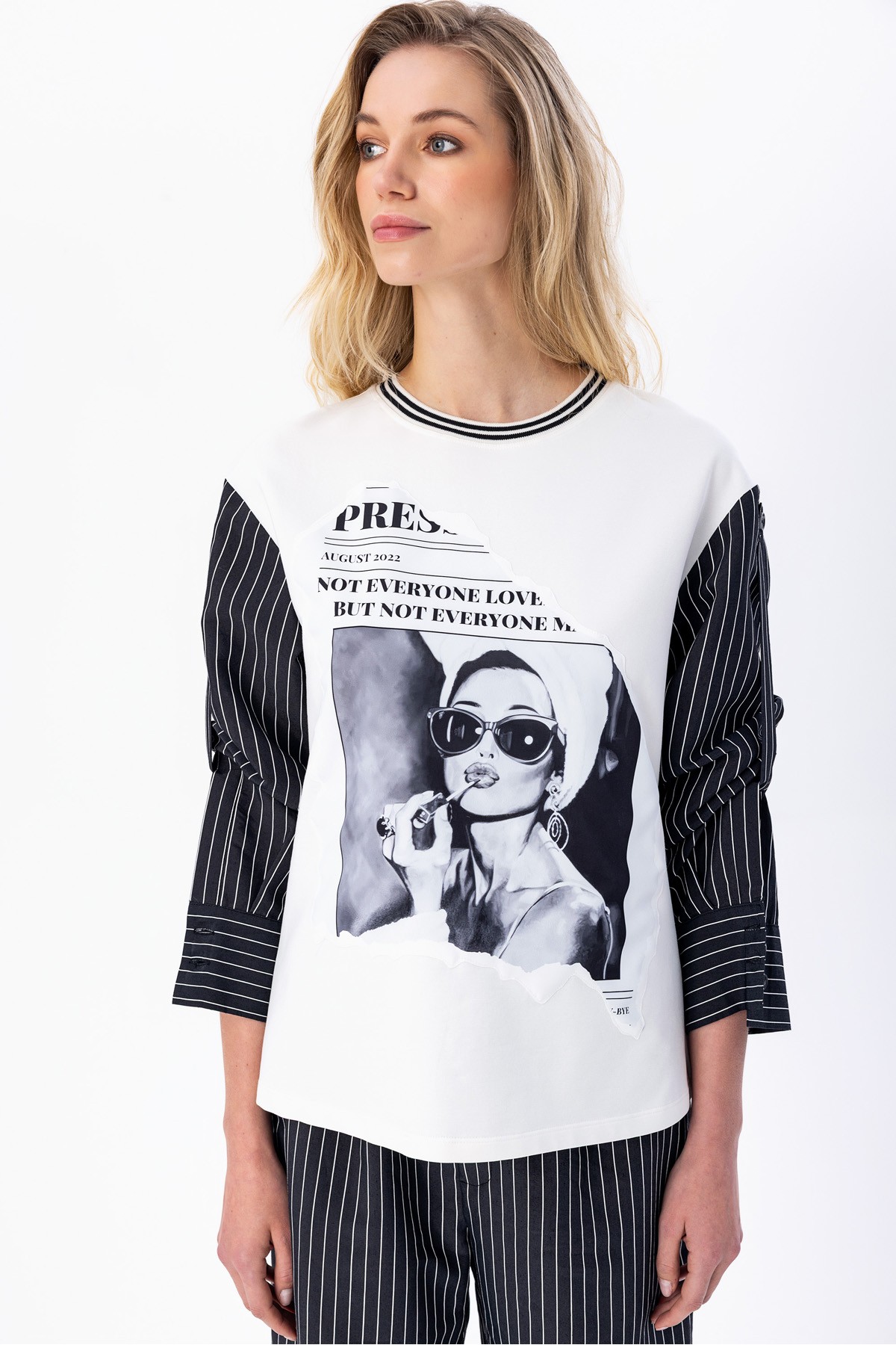 Gömlek Kol Sweatshirt Siyah