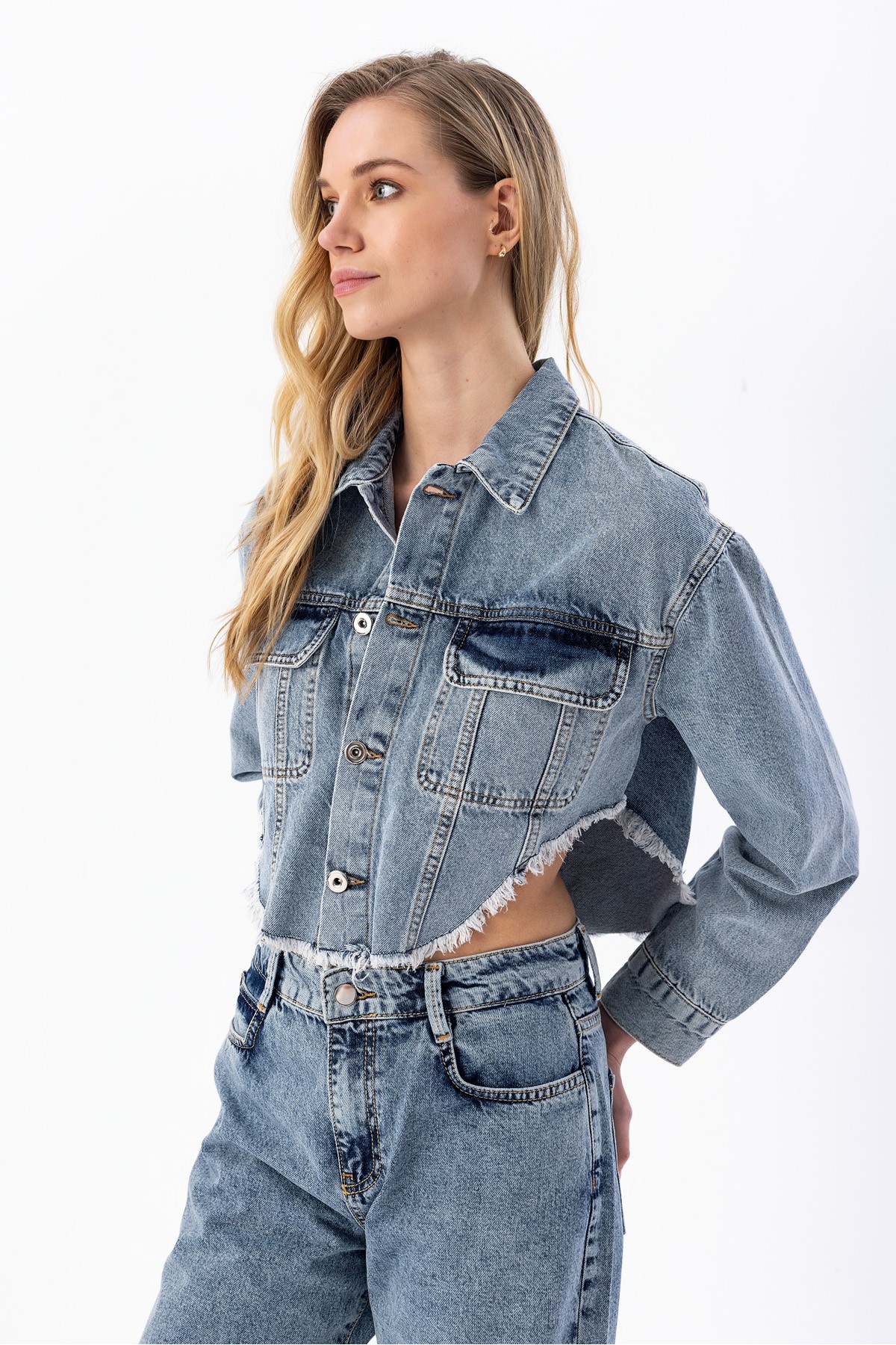 Denim Ceket Mavi̇