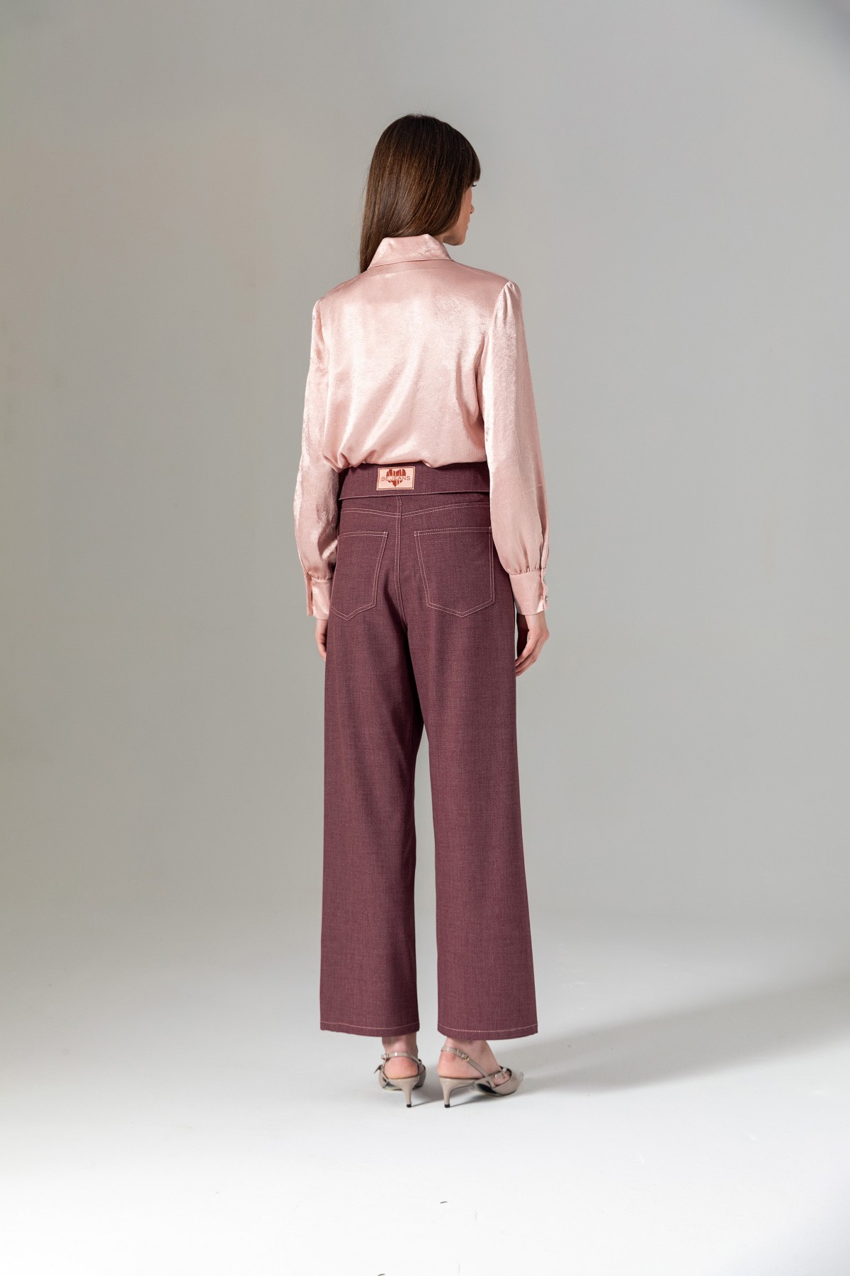 Katlamalı Bel Pantolon Bordo