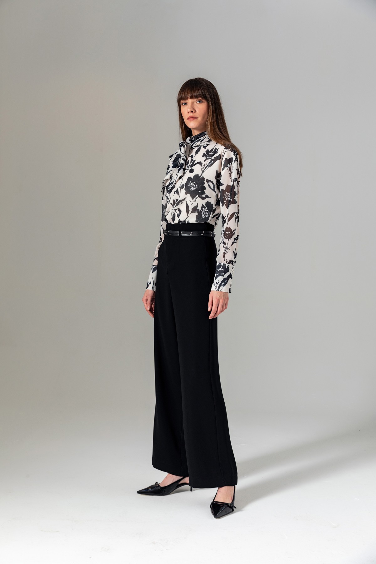 Kemerli Klasik Pantolon Siyah