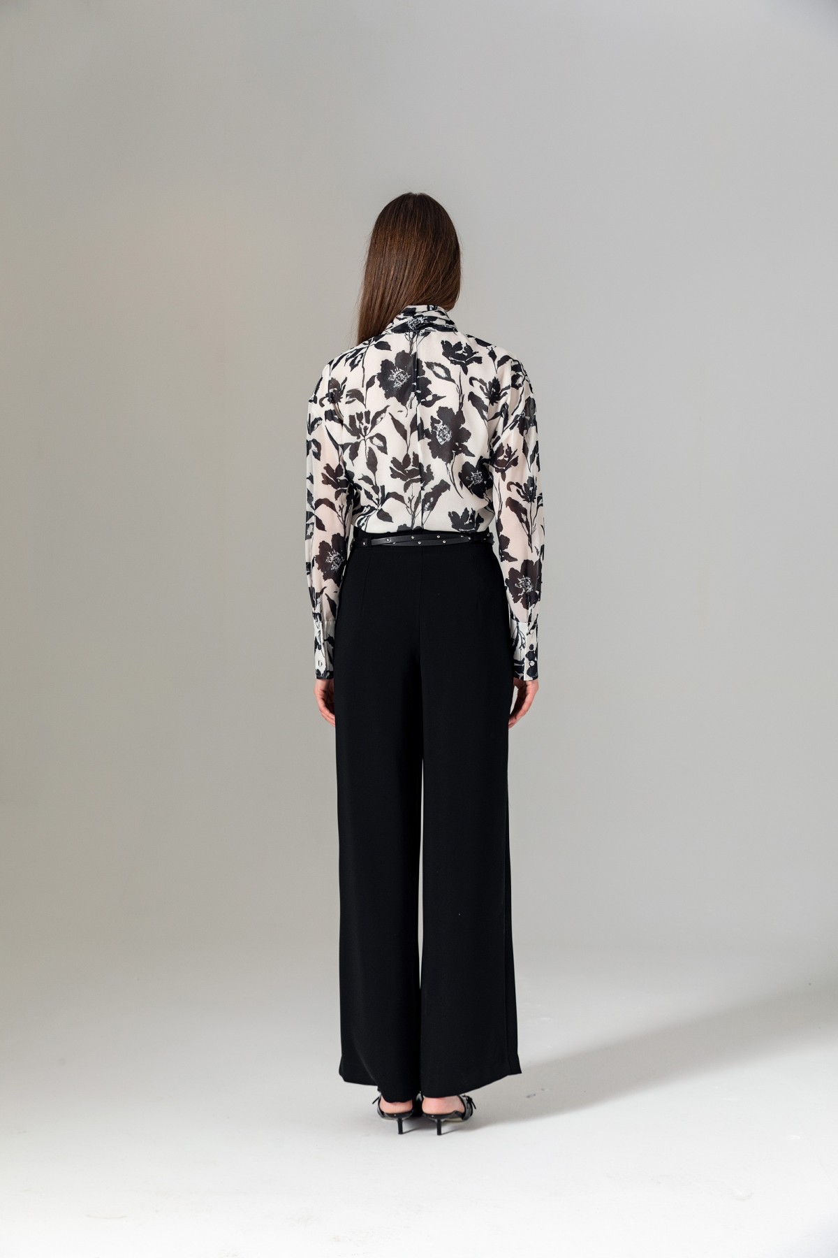 Kemerli Klasik Pantolon Siyah