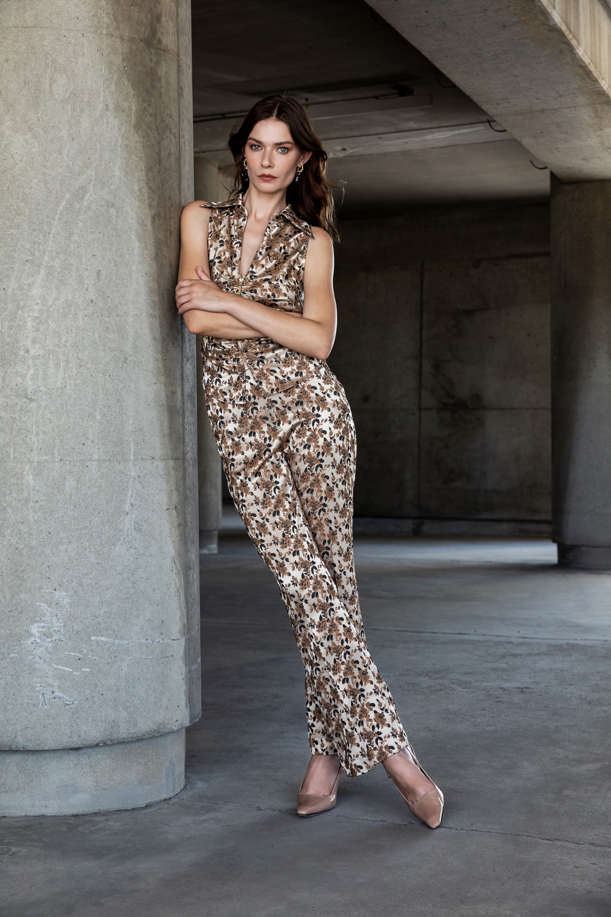 Jakarlı Klasik Pantolon Gold