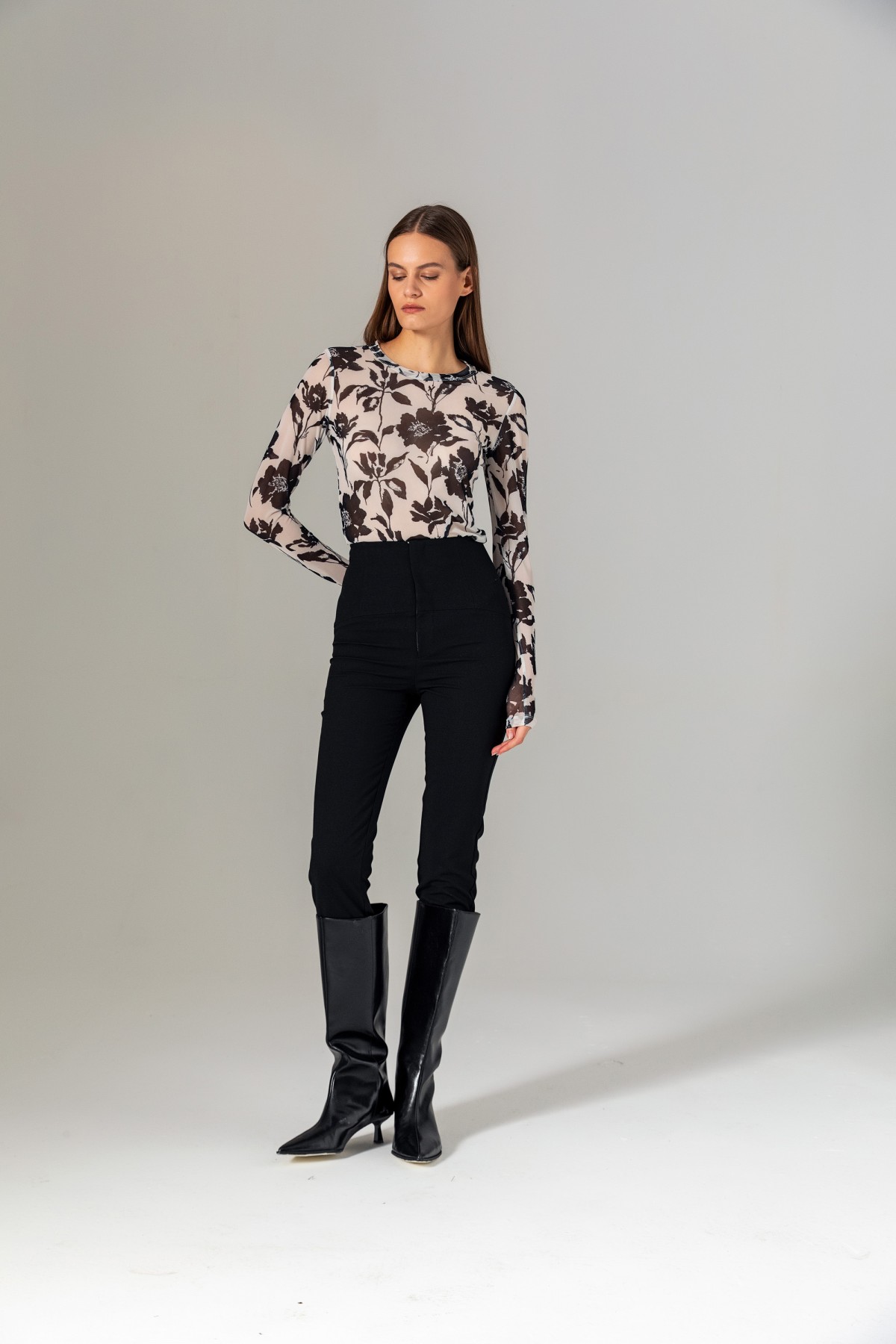 Yüksek Bel Tayt Pantolon Siyah