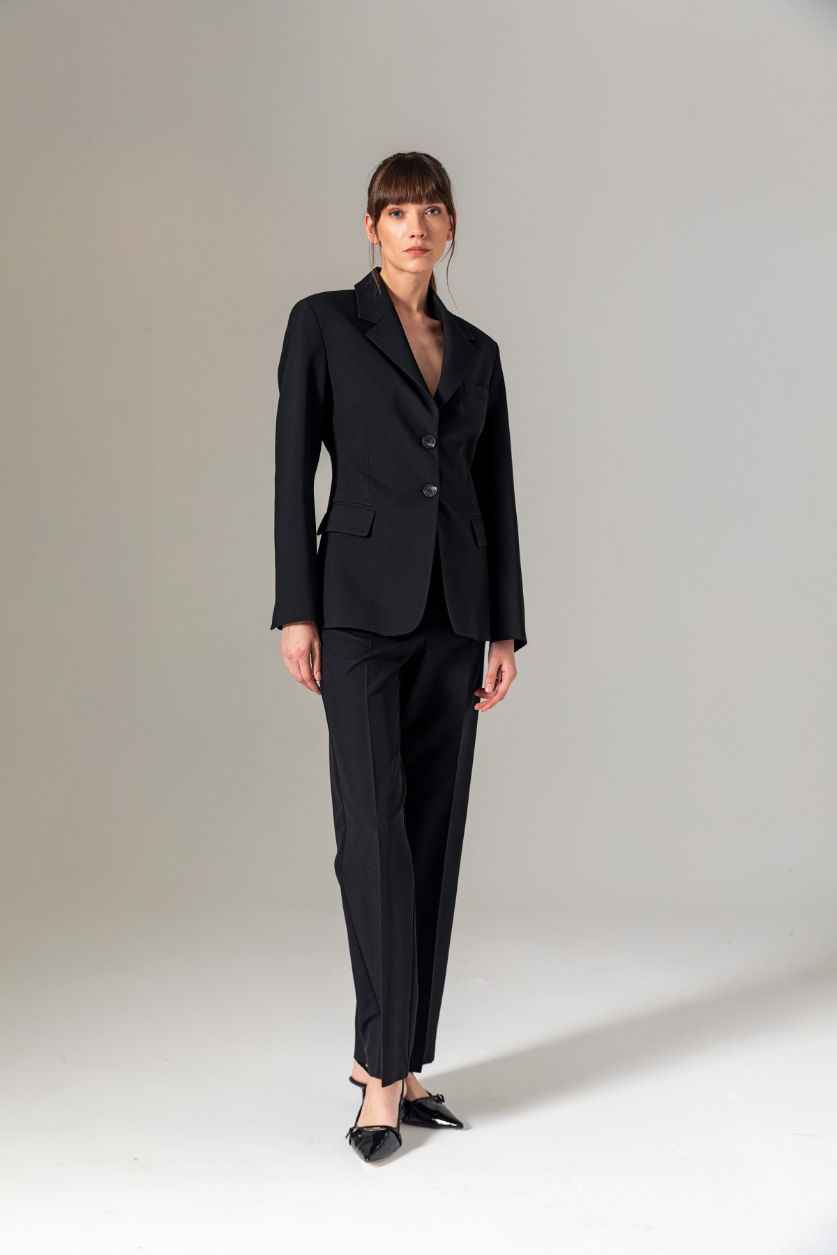 Yüksek Bel Klasik Pantolon Siyah