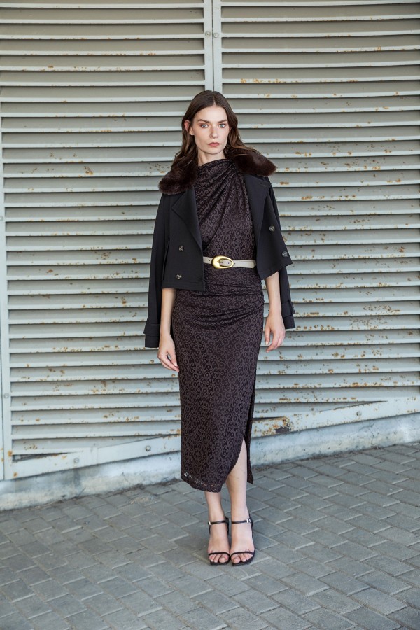 Dantel Midi Etek Kahve Dantel Midi Etek Kahve