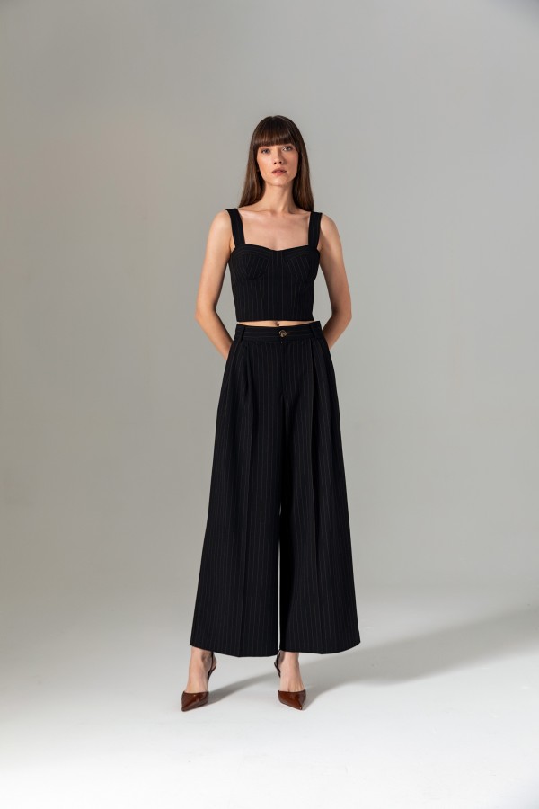 Çizgili Bralet Siyah Çizgili Bralet Siyah