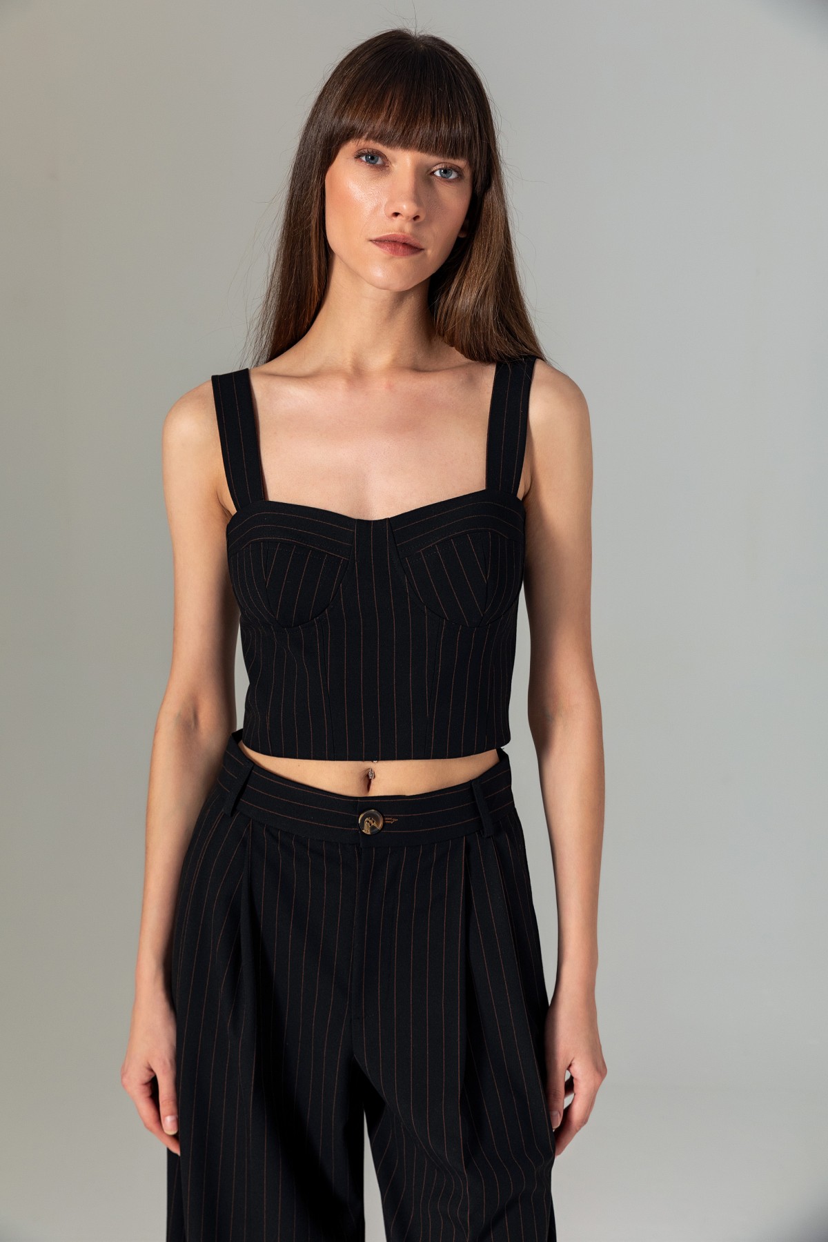 Çizgili Bralet Siyah