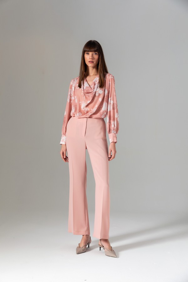 Desenli Degaje Bluz Pudra Desenli Degaje Bluz Pudra