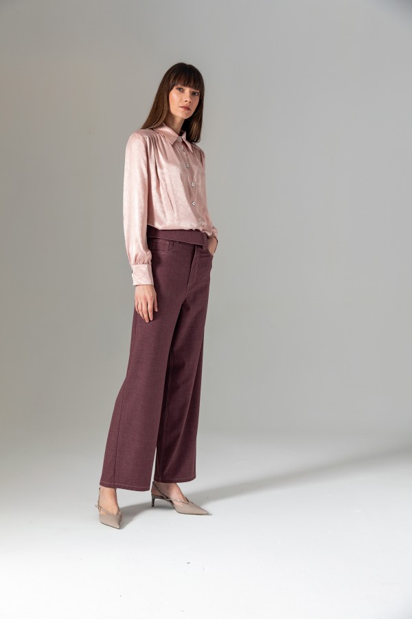 Metal Düğmeli Gömlek Pudra