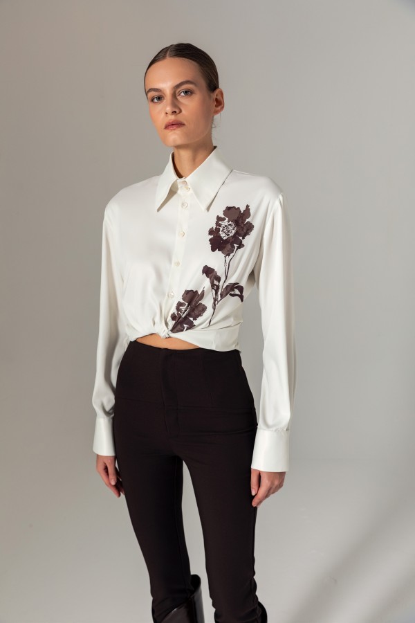 Desen Detaylı Gömlek Kahve Desen Detaylı Gömlek Kahve