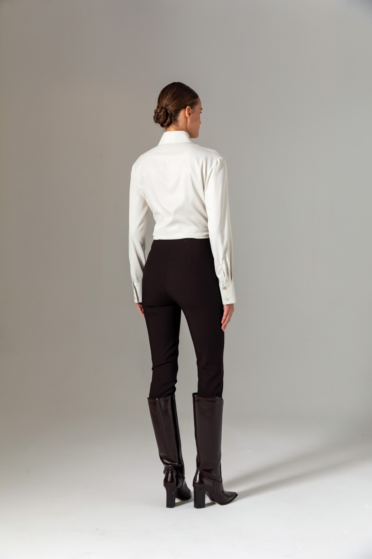 Desen Detaylı Gömlek Kahve