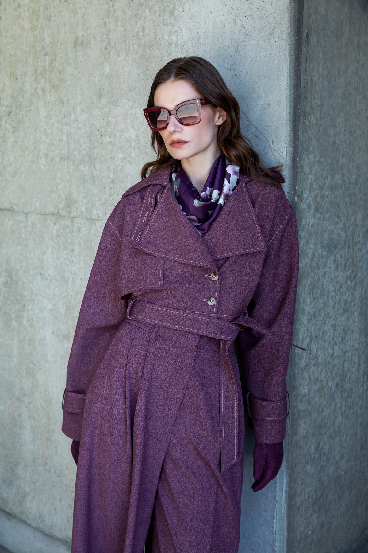 Crop Biker Ceket Bordo