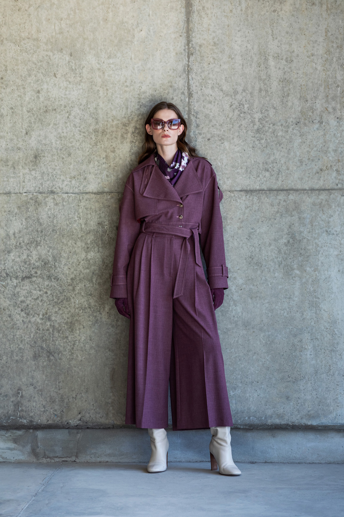 Crop Biker Ceket Bordo