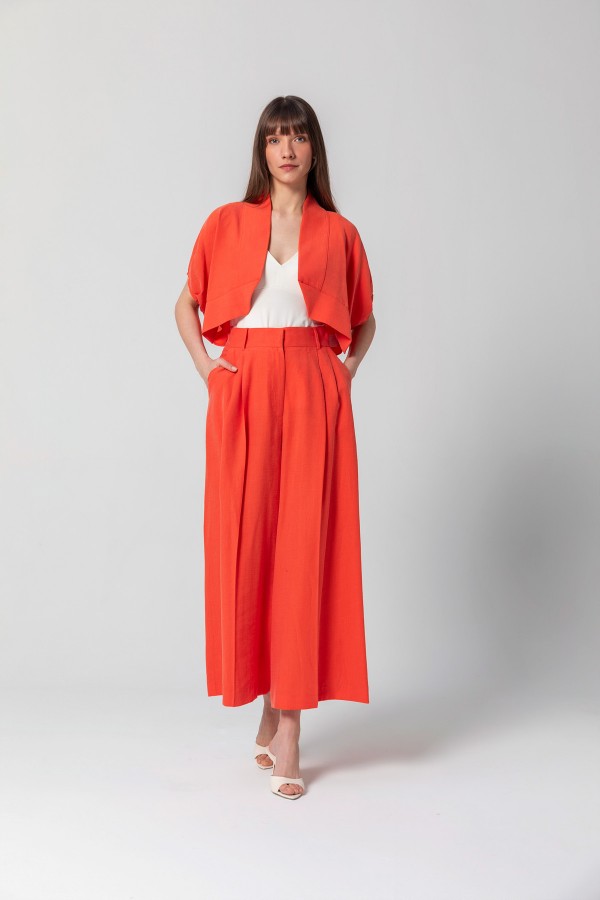 Pileli Chino Pantolon Coral