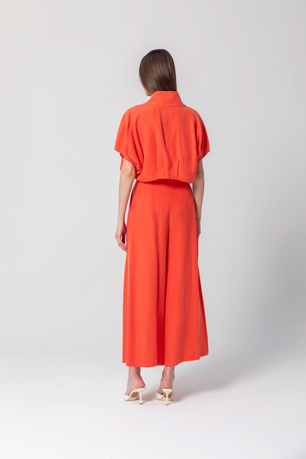 Pileli Chino Pantolon Coral