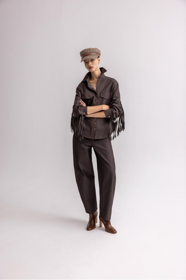 Denim Balon Pantolon Kahve