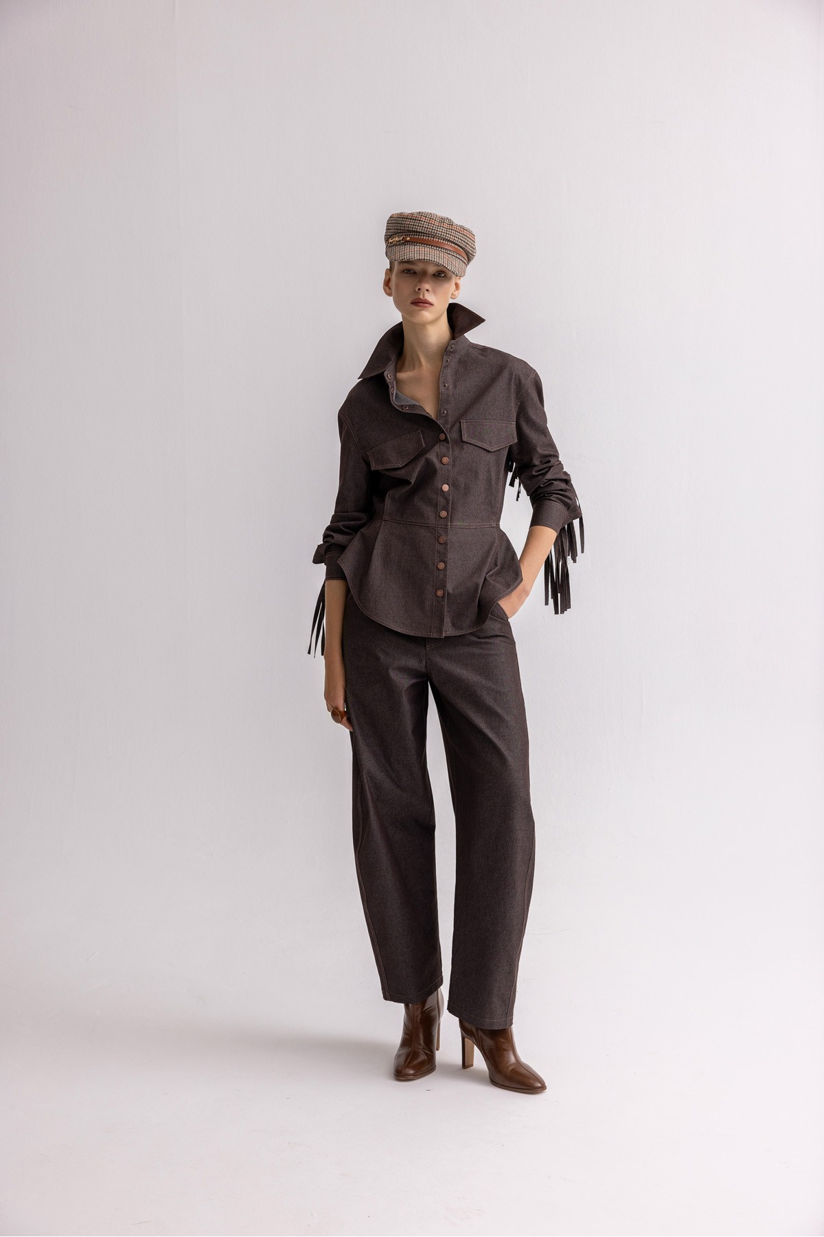 Denim Balon Pantolon Kahve