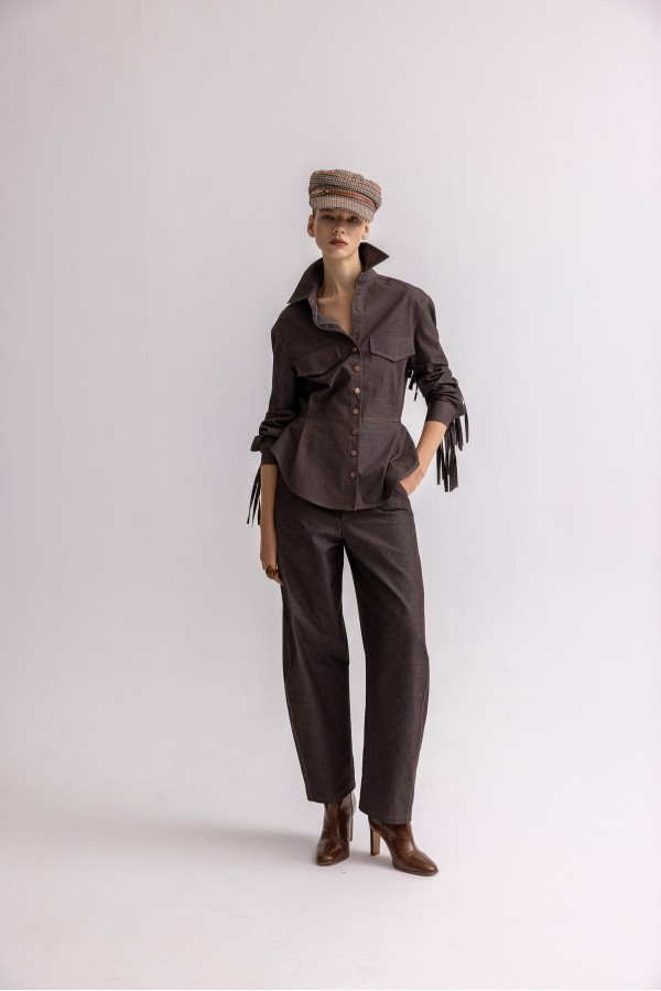 Denim Balon Pantolon Kahve